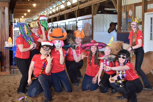 The USEF Young Riders Team discovered Kents collection of props.