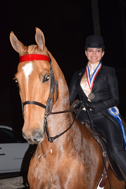 Sarah Rodgers-McCarthy won Saddle & Bridle's Pleasure Equitation Medallion.