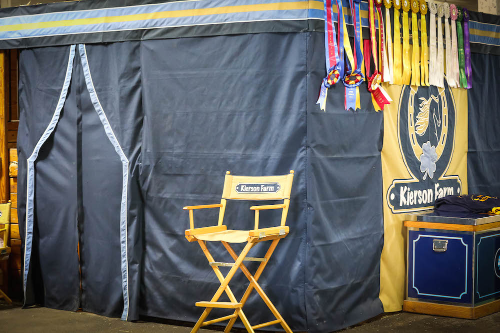 Zippered doors for dressing rooms create a private area for clients to change into their show clothes.