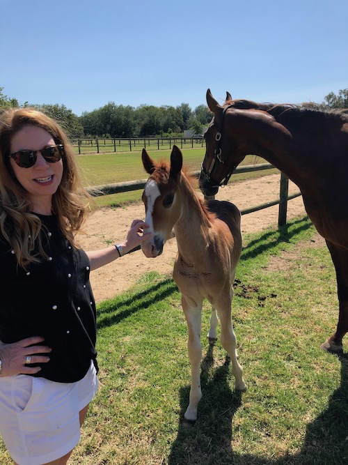 Christy with Thornbird’s Final Star and her foal by Undulata’s Mr. President.