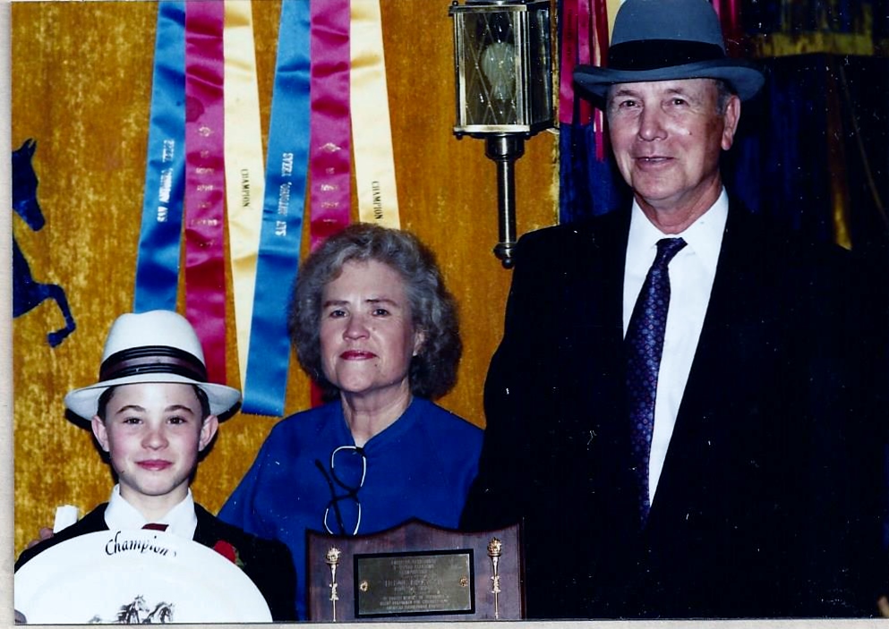 Michael with his grandparents.