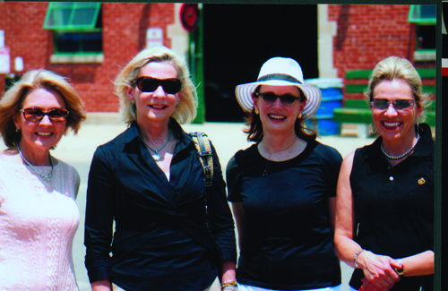 Vicki with horse show friends, Diana Schaefer, Deborah Jahn and Candace Meili. 