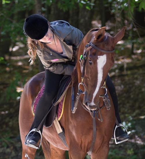 Gidget and I in 2016 at the Live And Let Live 10 mile charity trail ride ... the only Saddelbred out of 80 horses!